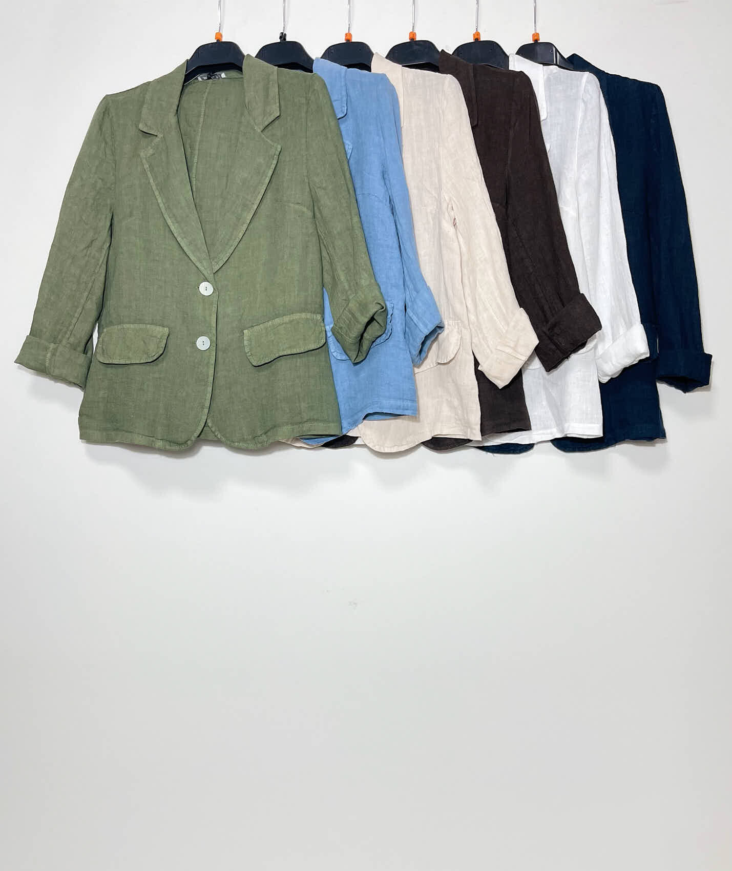Grossiste Elegance - Veste en lin avec boutons doubles