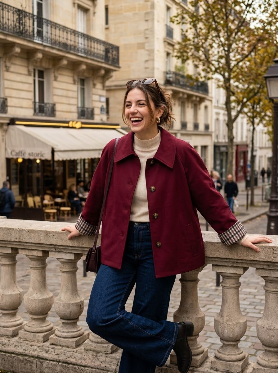 Großhändler Elegance - Jacke mit Knöpfen und Tartankragen