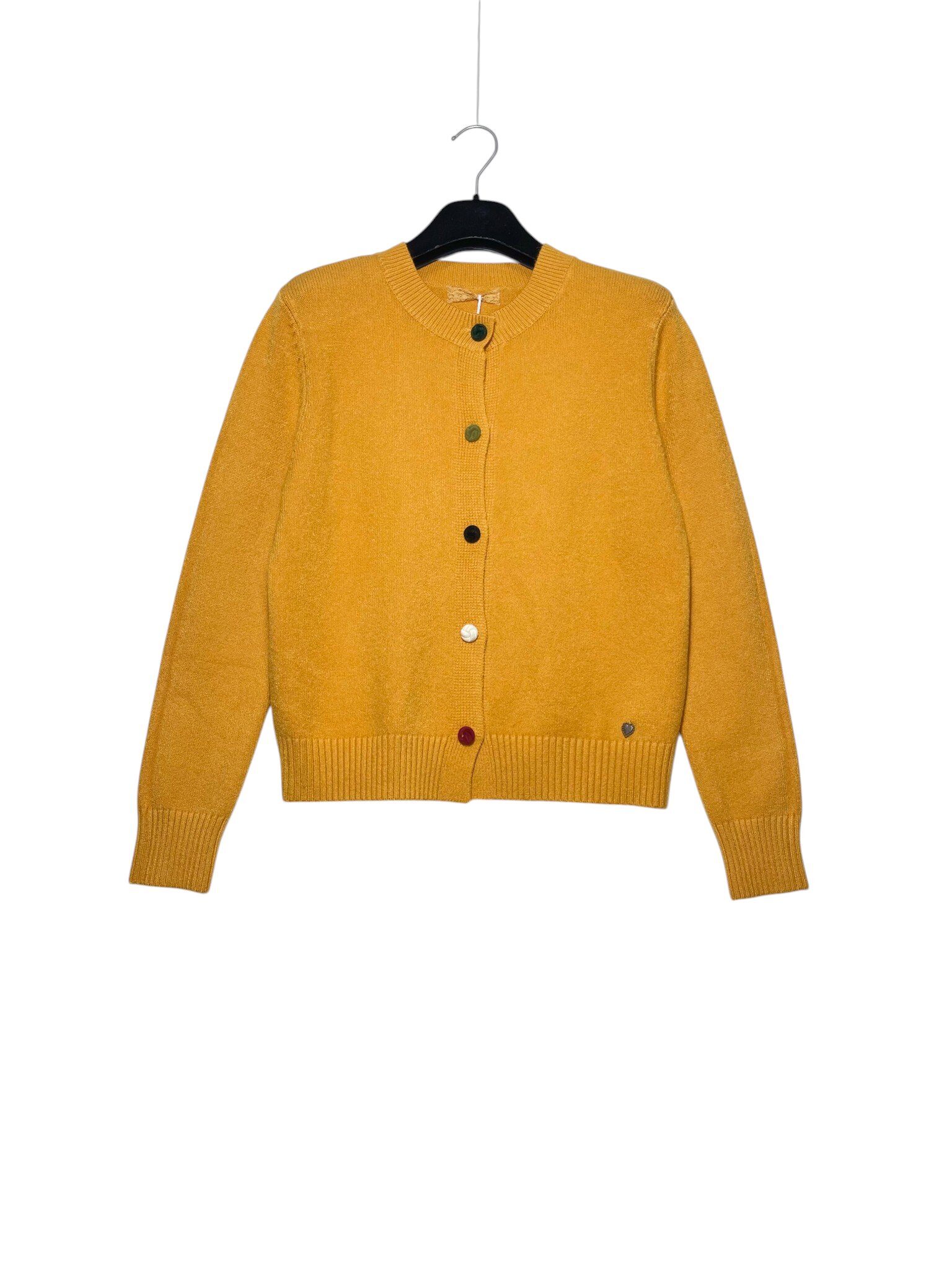Grossiste Elegance - Cardigan ras du cou avec boutons colorés