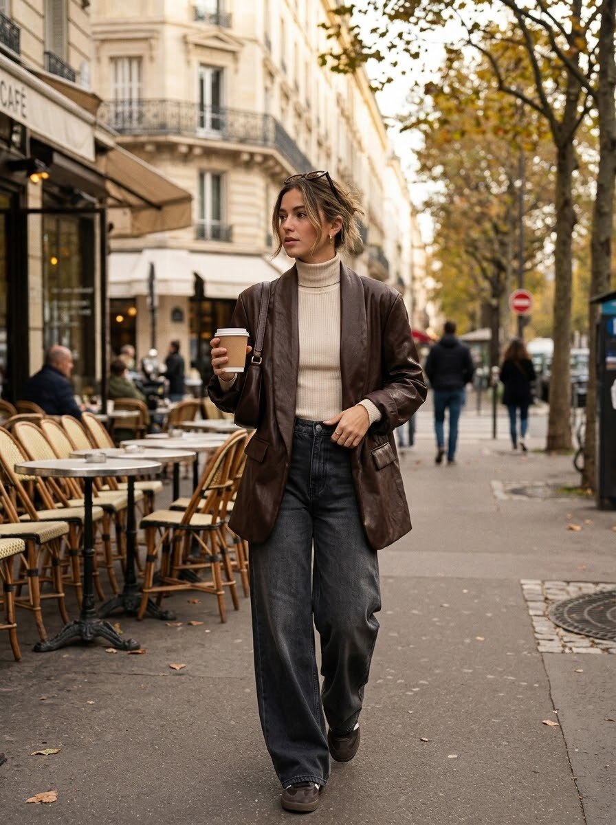 Großhändler Elegance - Offene gefütterte Kunstlederjacke