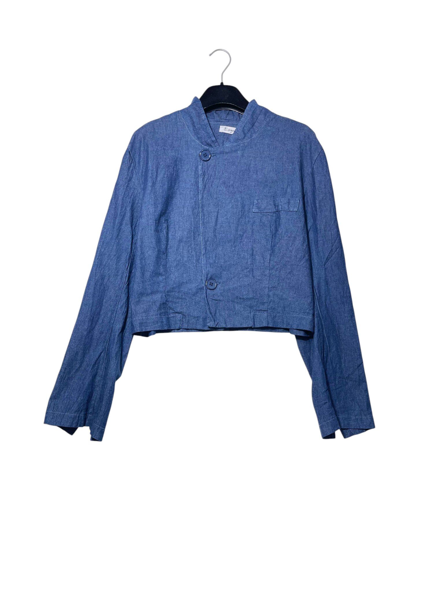 Grossiste Elegance - Veste en chambray à boutons croisés