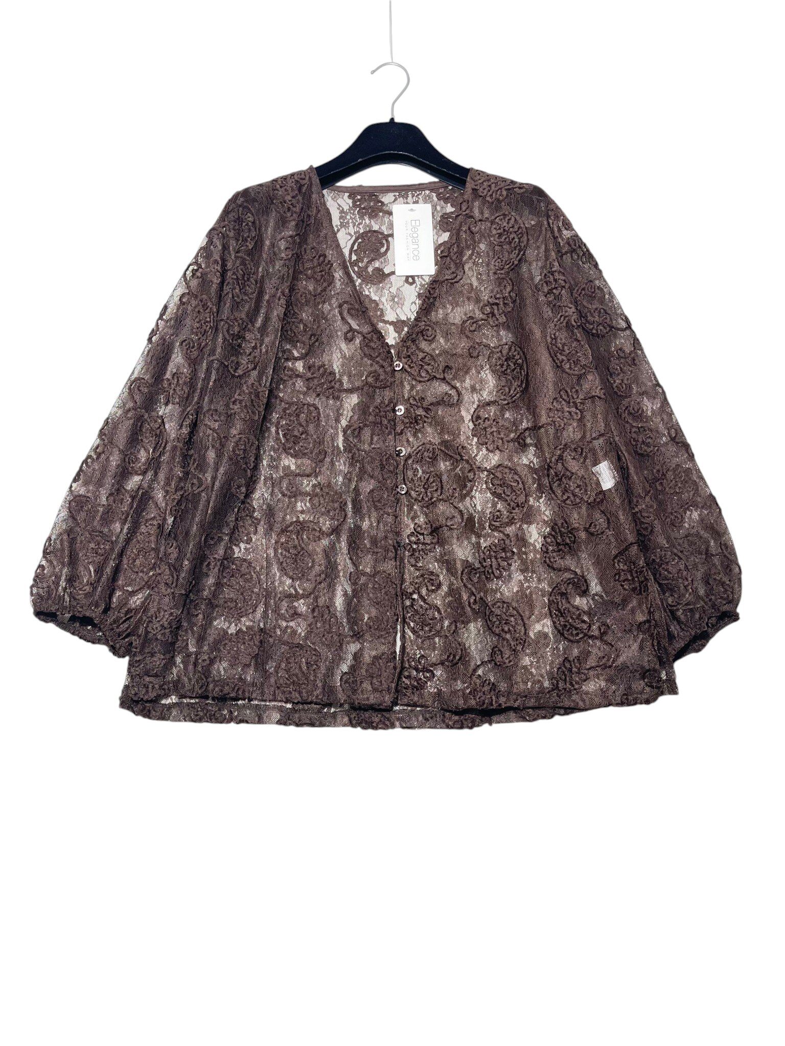 Grossiste Elegance - Cardigan en dentelle de velours