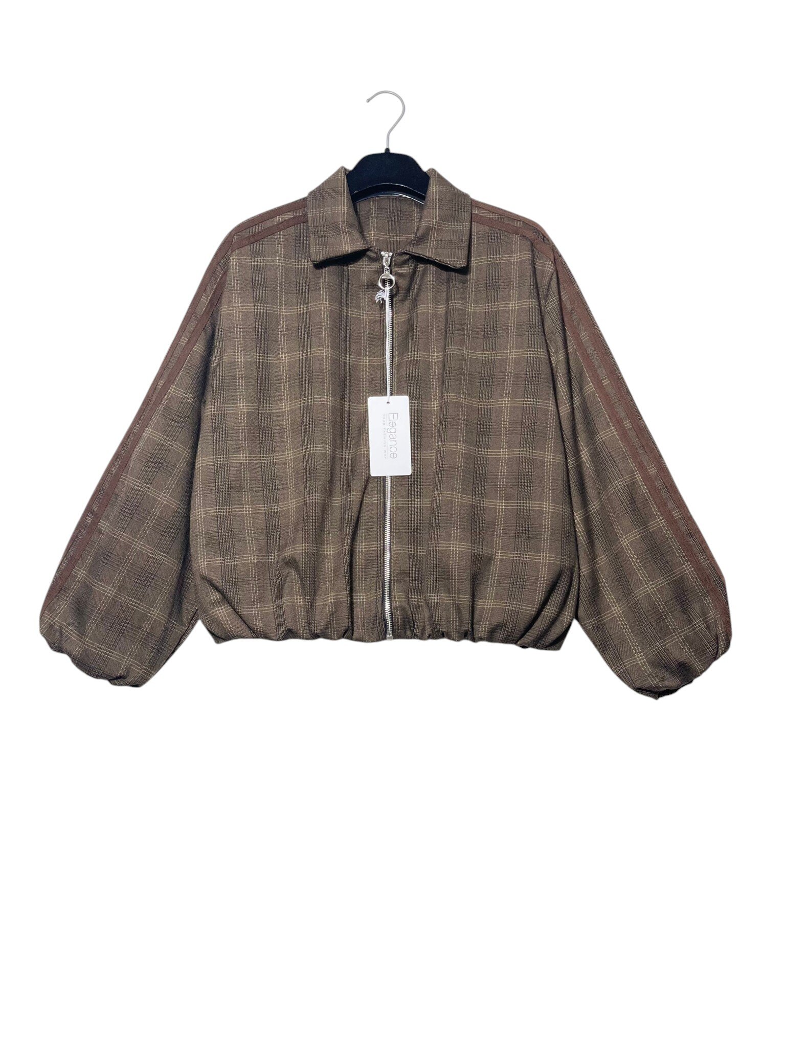 Wholesaler Elegance - Checked bomber with stripes
