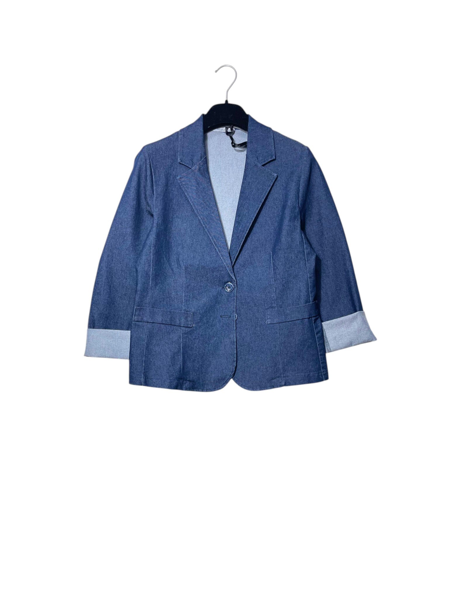 Grossista Elegance - Giacca in jeans chambray con bottone