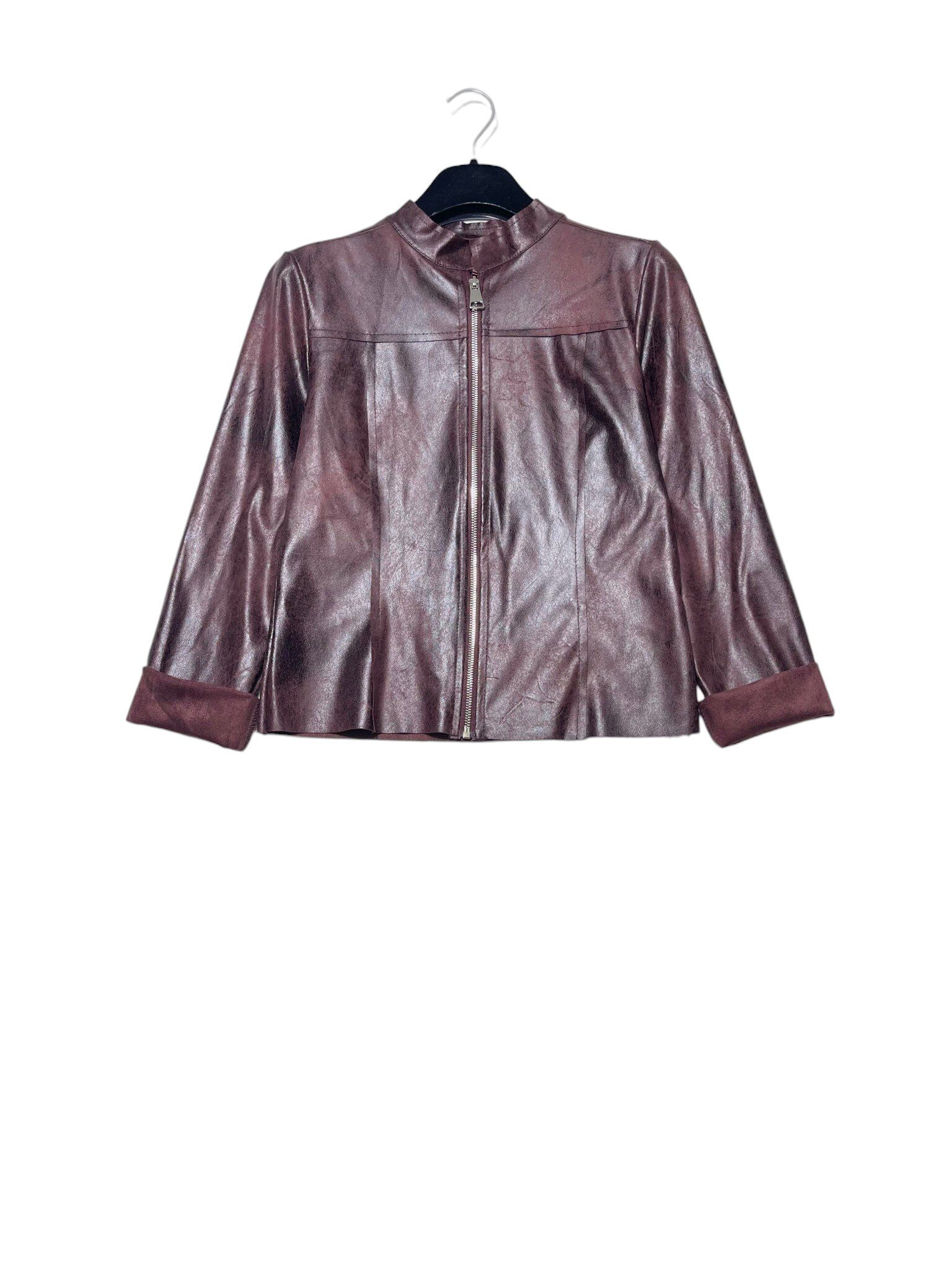 Grossiste Elegance - Veste vintage en daim avec fermeture éclair