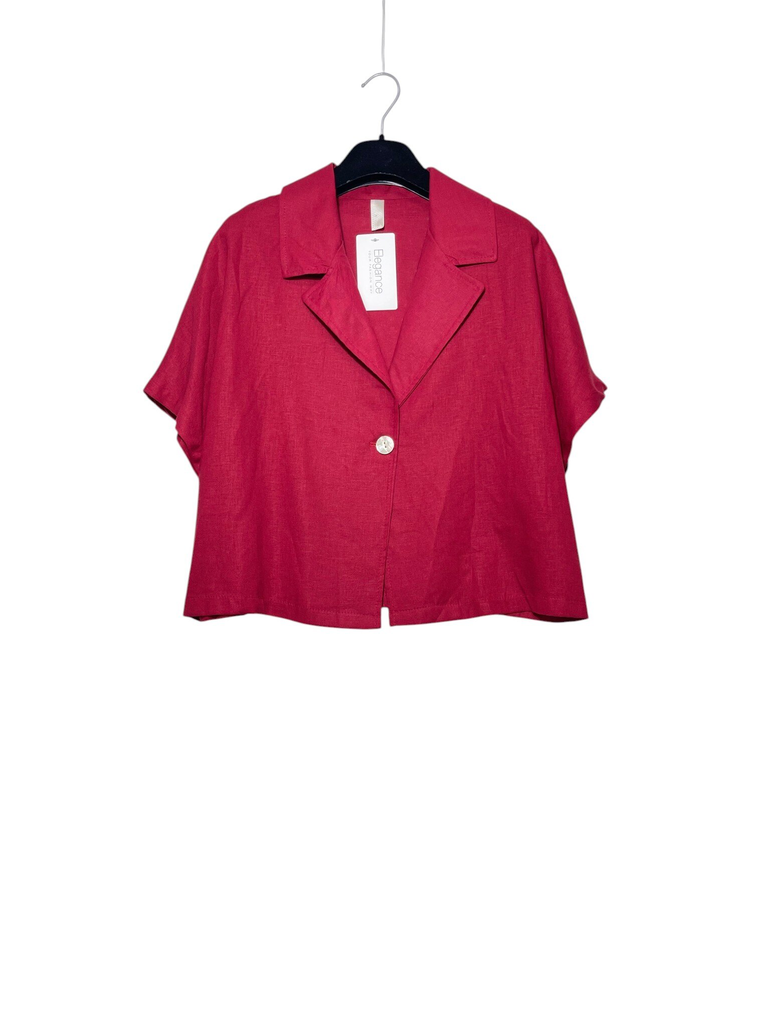 Wholesaler Elegance - Half-sleeve jacket in linen blend