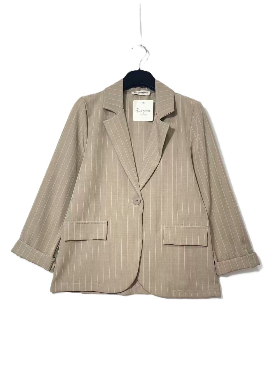 Wholesaler Elegance - Striped Jacket with Button