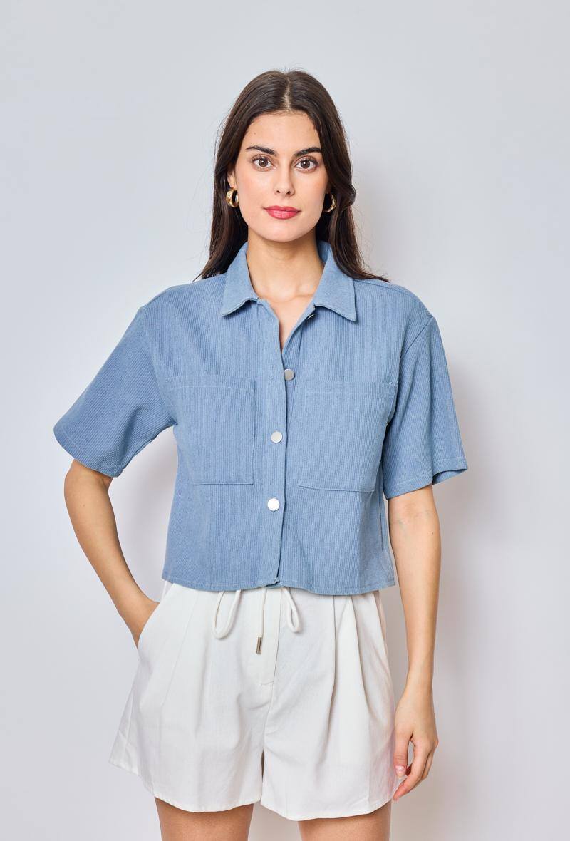 Grossista Elenza - CAMICIA DI JEANS CORTA