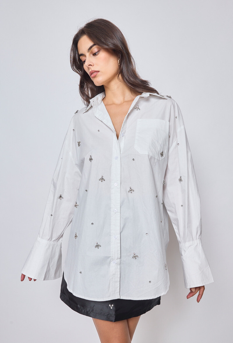 Wholesaler Elenza - rhinestone dress shirt