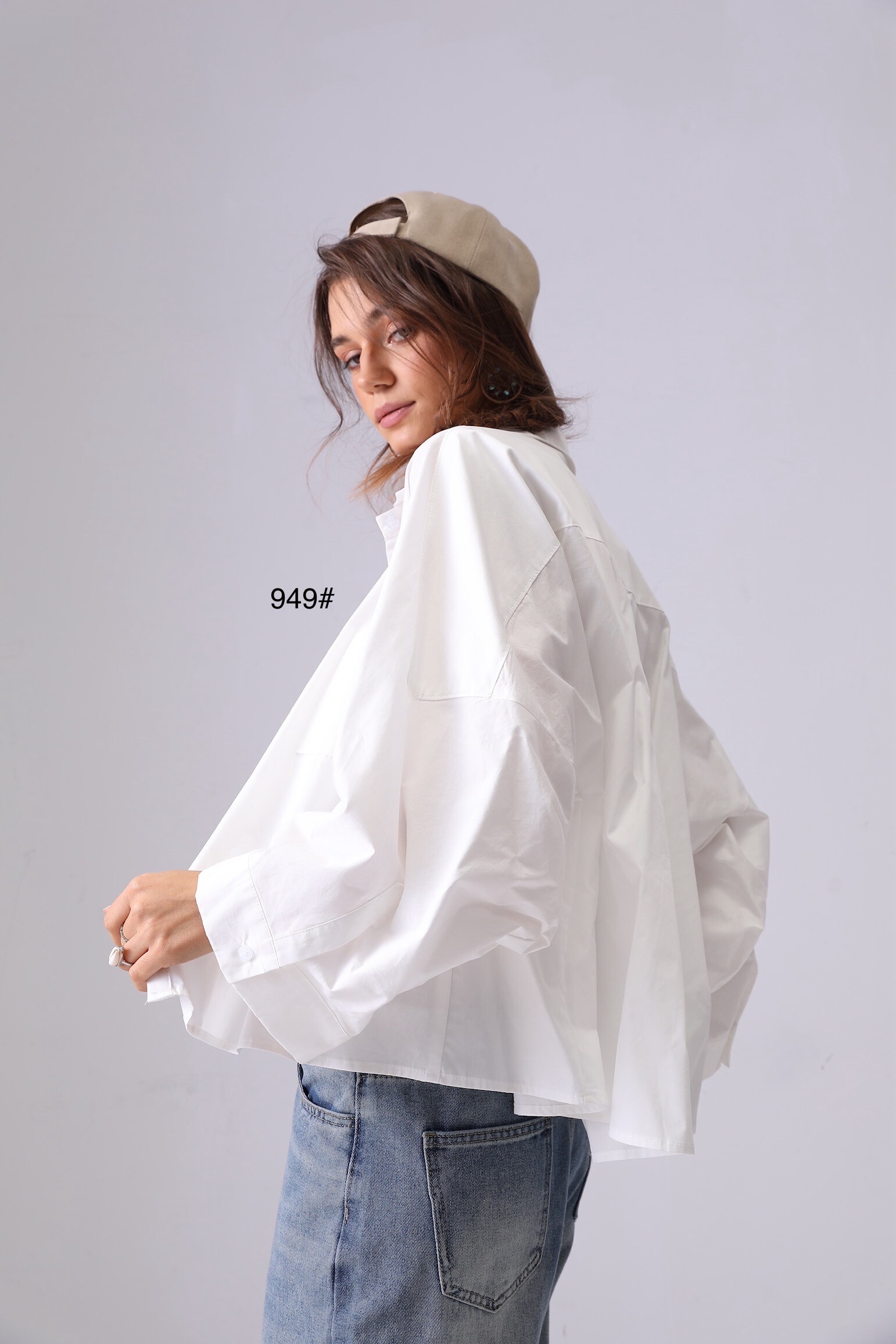 Wholesaler Elenza - oversized balloon sleeve shirt