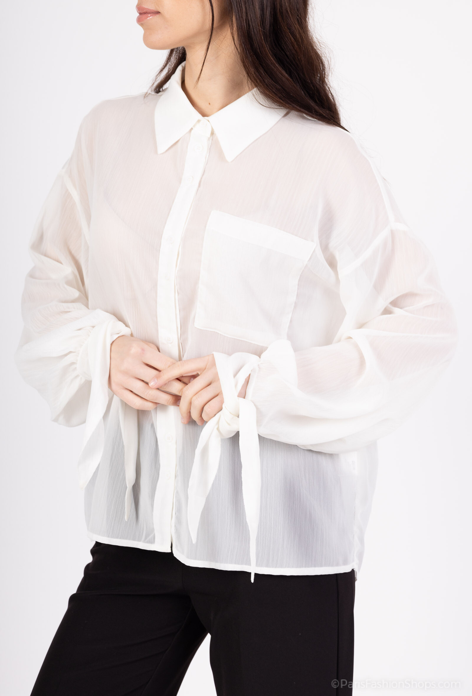 Wholesaler Elenza - Fluid transparent shirt