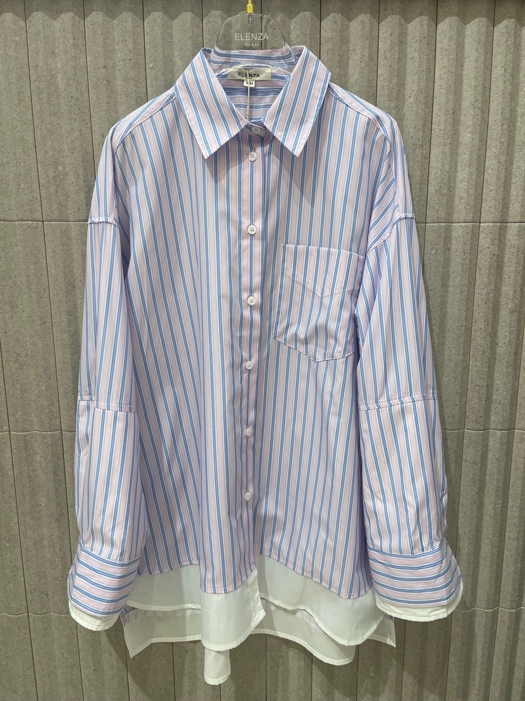Wholesaler Elenza - oversized striped shirt