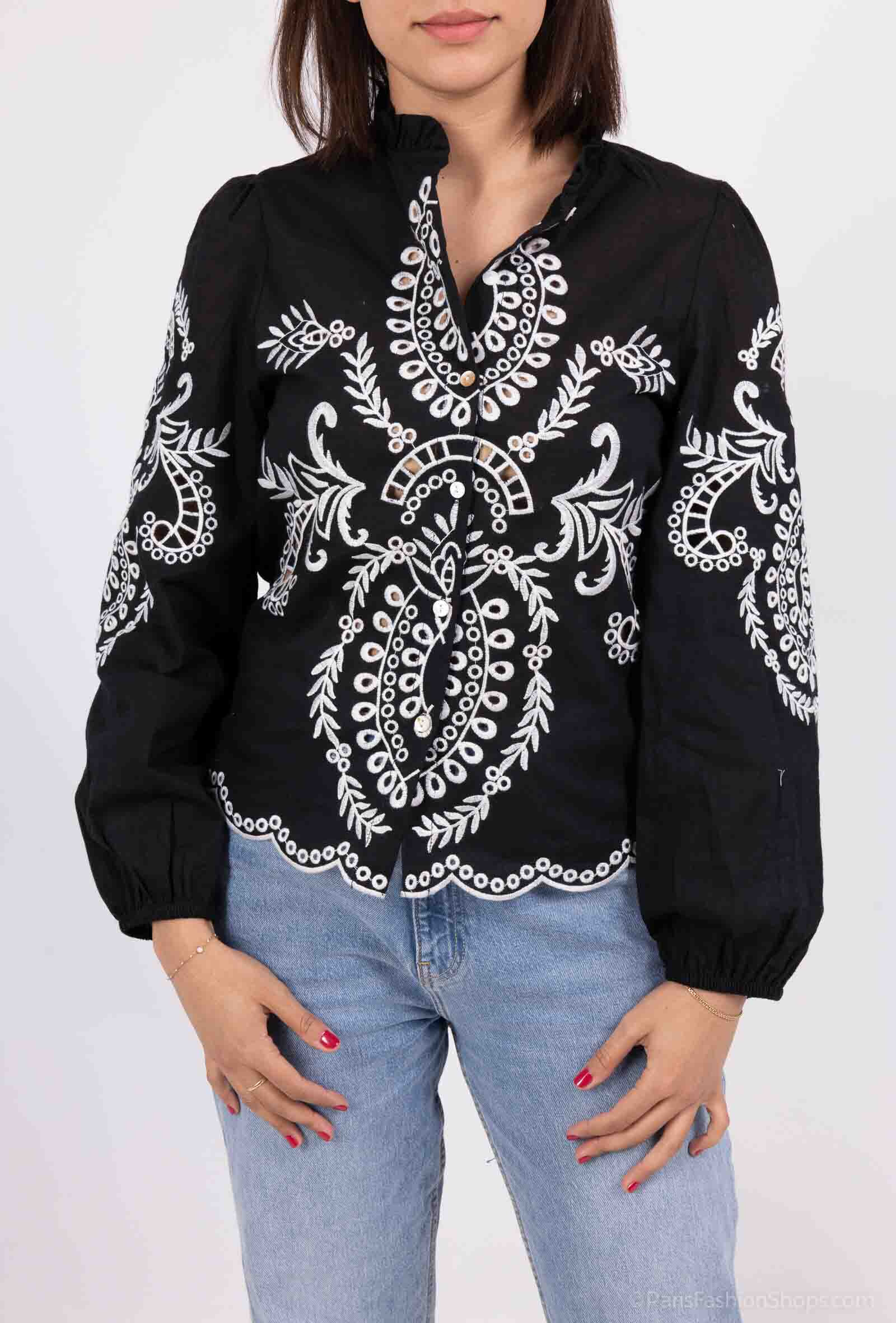 Wholesaler Elenza - cotton embroidery shirt