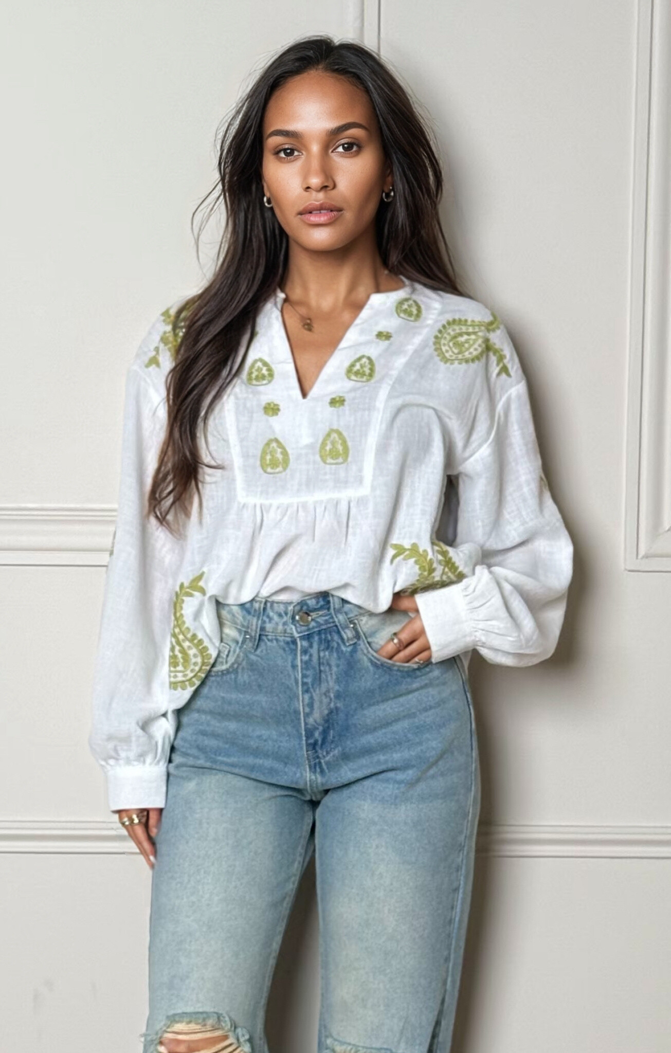 Wholesaler Elenza - embroidery shirt