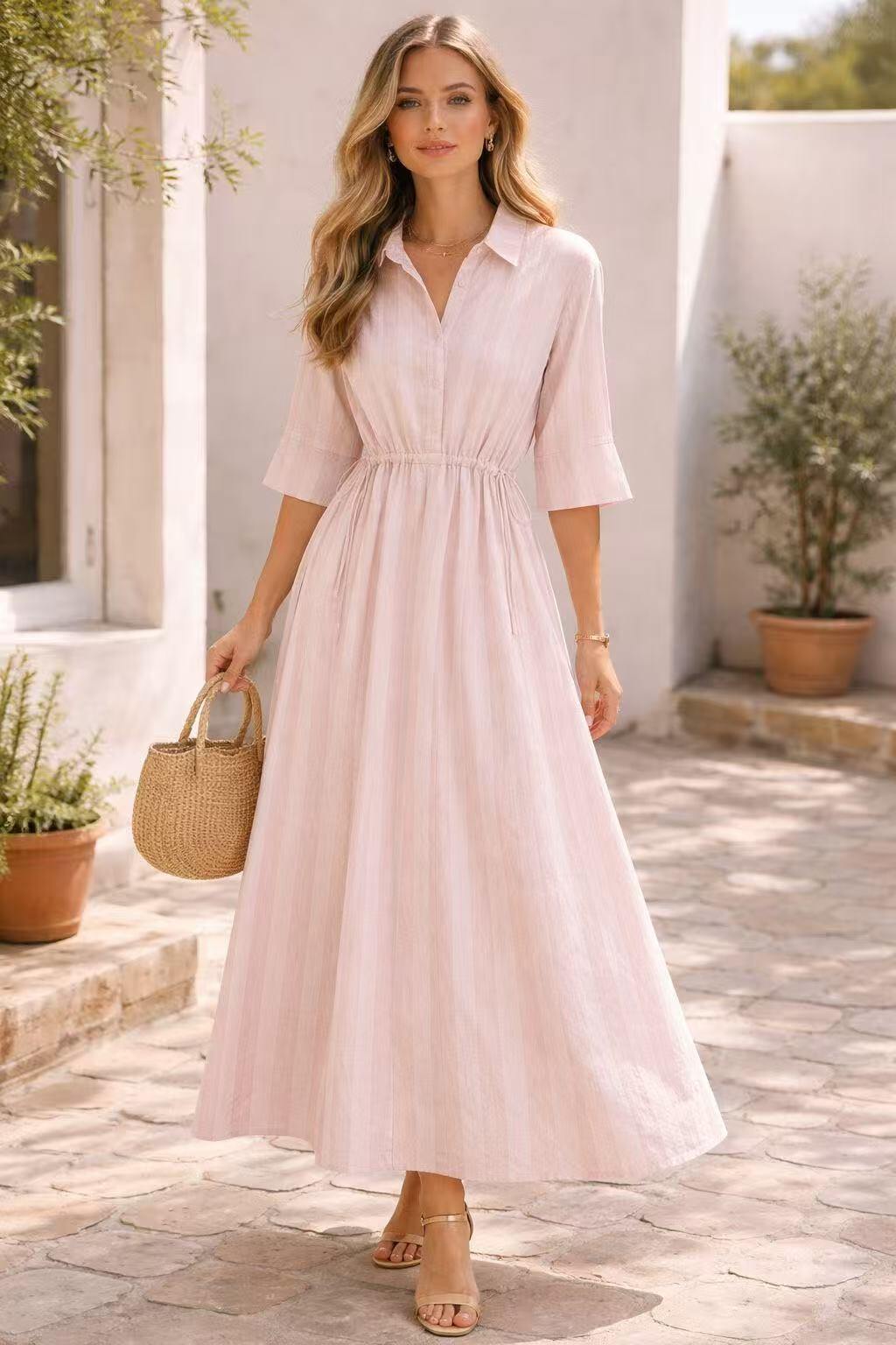 Grossiste Elenza - ROBE FLUIDE LIN