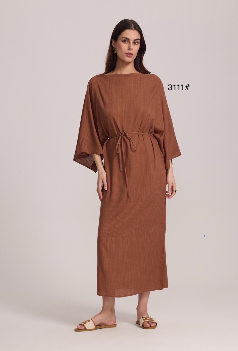 Wholesaler Elenza - Fluid linen dress in linen