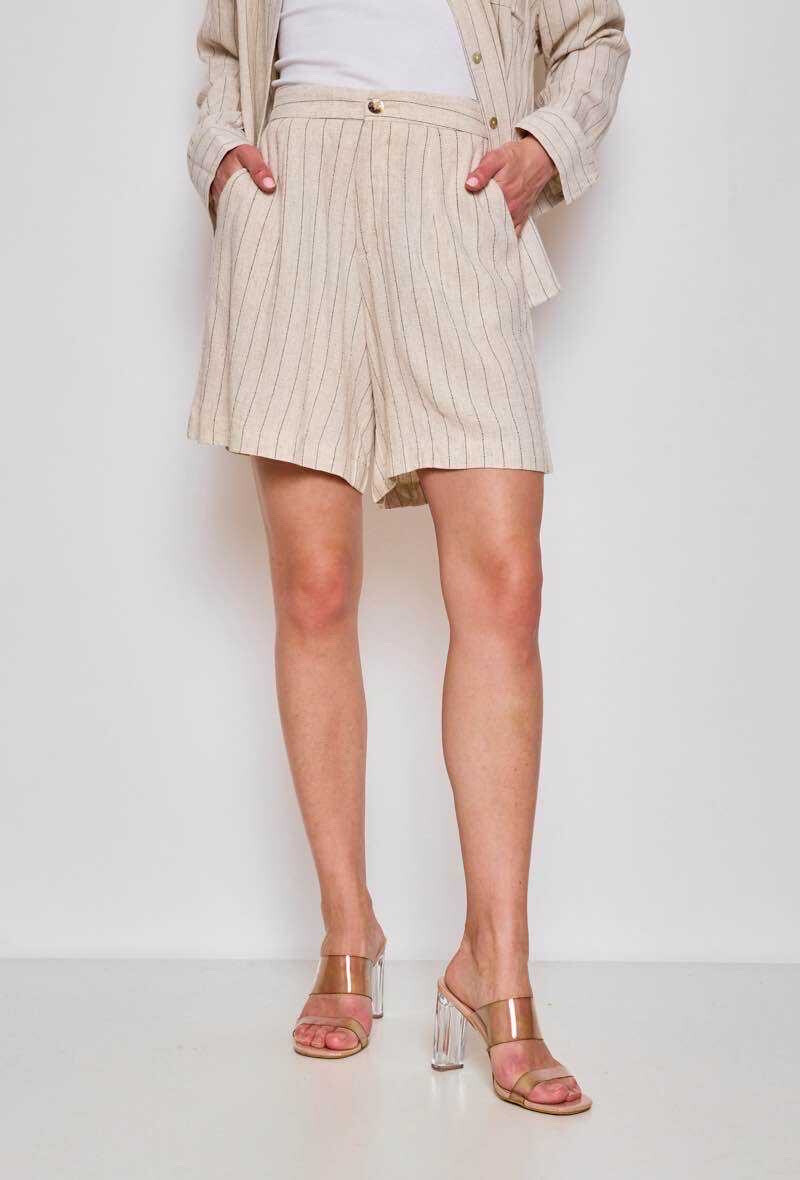 Grossiste Elenza - short lin rayure