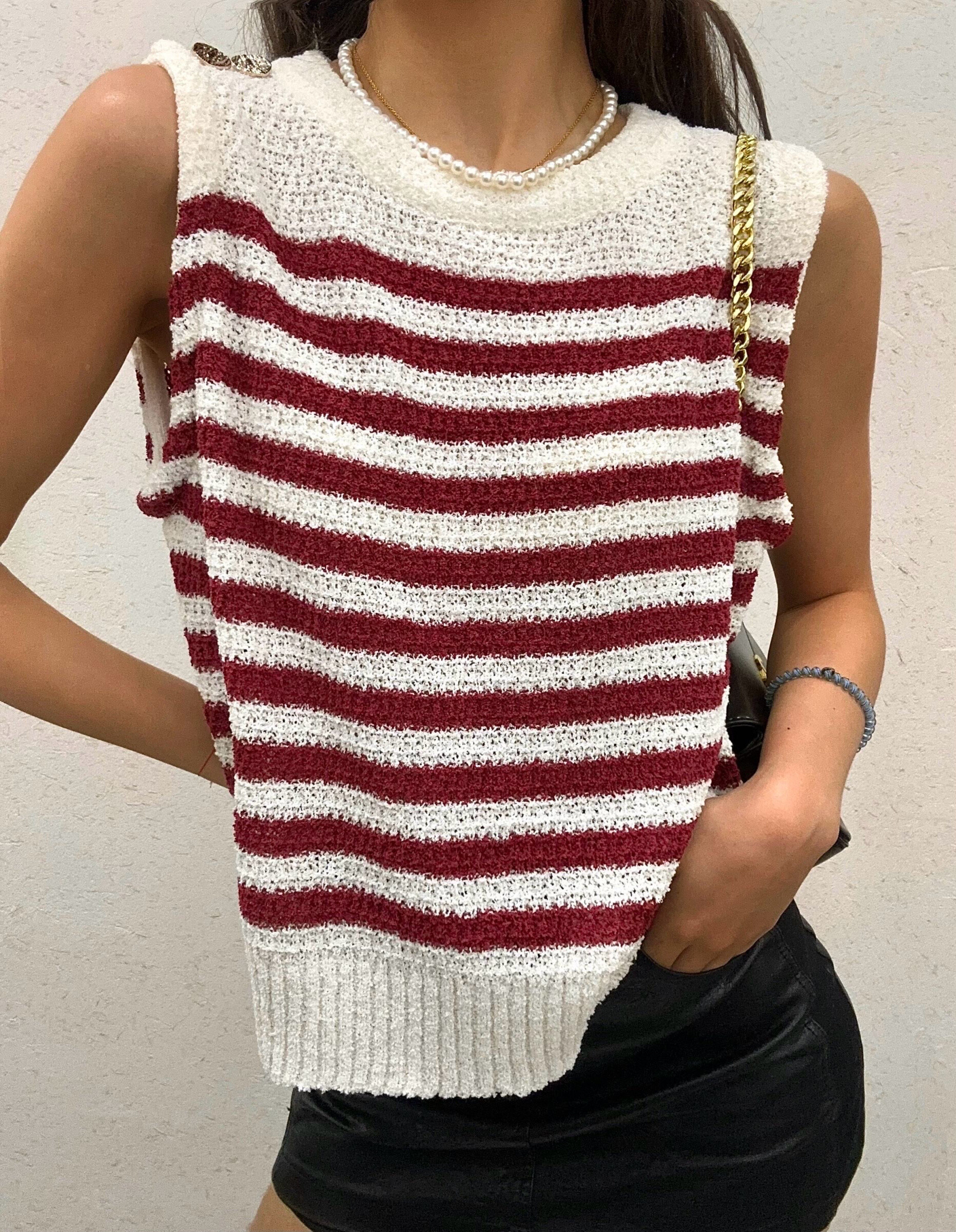 Wholesaler Elenza - Top two -tone in round neck