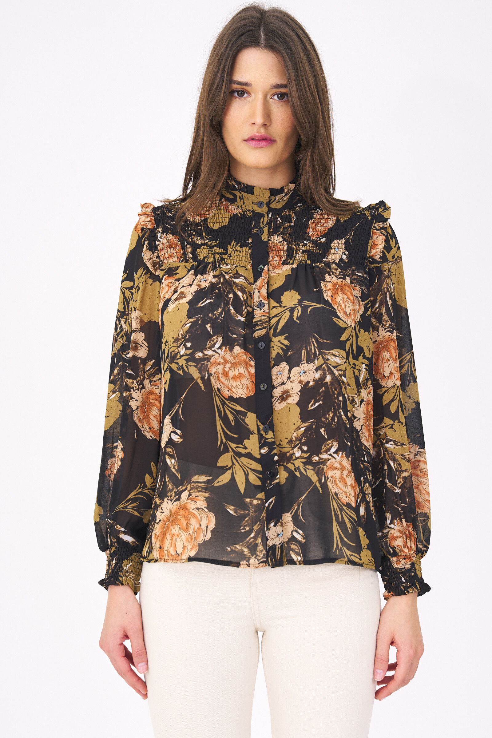 Grossista Elina Studio - Camicia fluida stampata