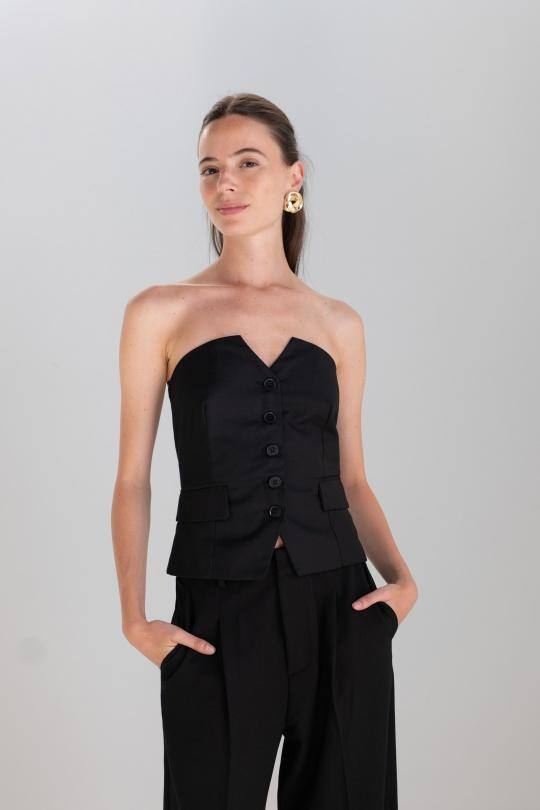 Grossiste Elina Studio - Bustier classique avec bouton