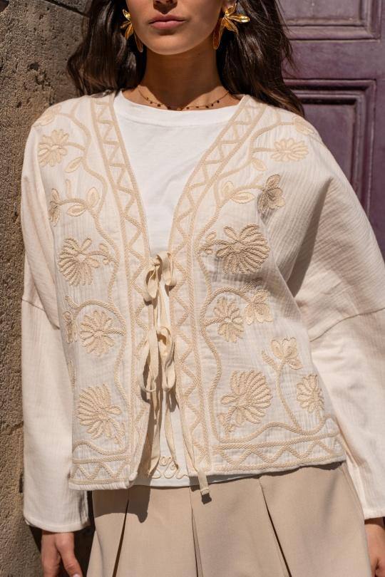 Grossiste Elina Studio - Kimono bohème manches 3/4