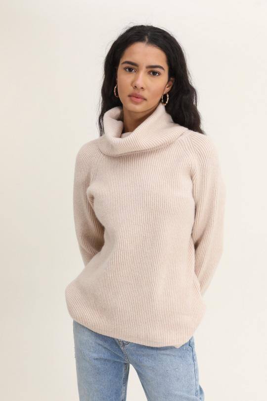 Mayorista Elina Studio - Suéter de punto grueso con cuello alto