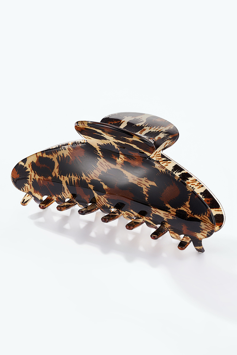Grossiste ÉLINE L'ATELIER - Pince à cheveux motif léopard 10,5 cm