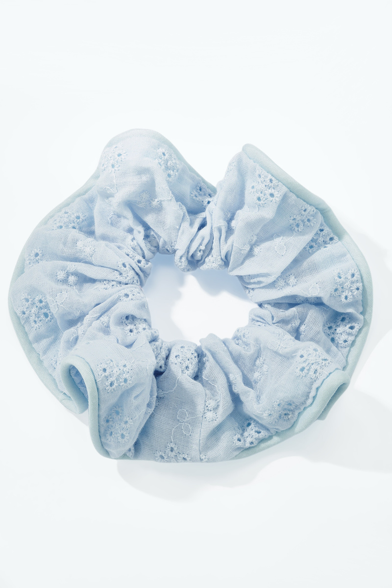 Wholesaler ÉLINE L'ATELIER - Embroidered Elastic Scrunchie