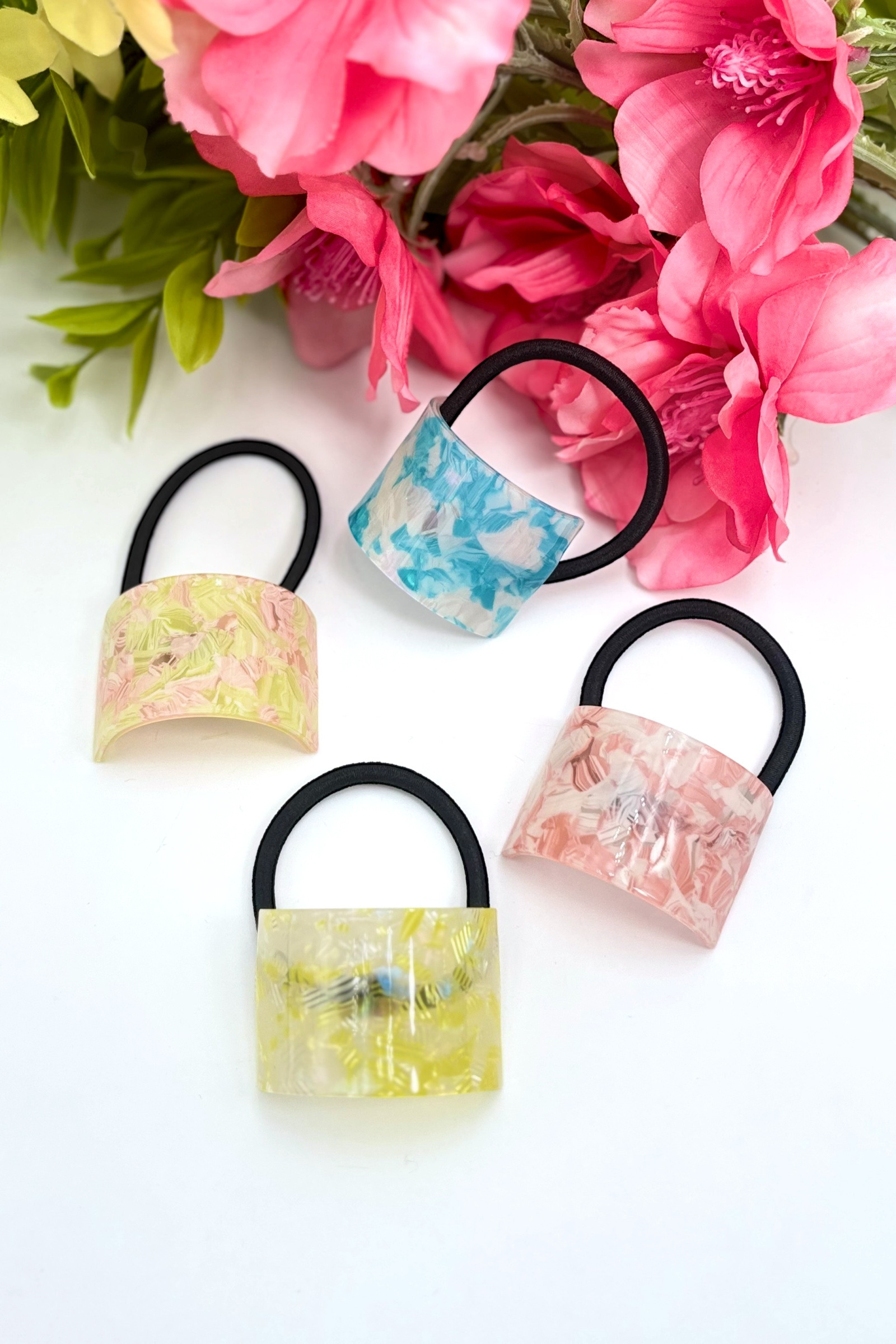 Großhändler ÉLINE L'ATELIER - Set aus 4 Acryl-Elastik-Haargummis