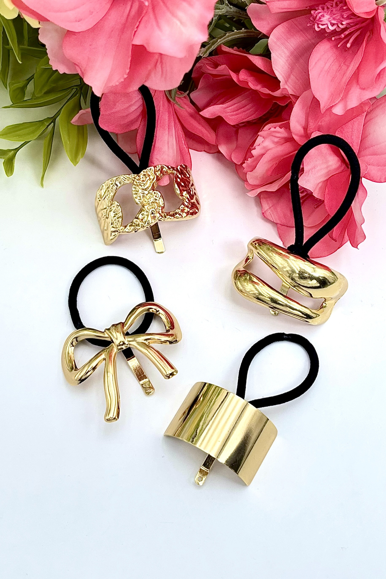 Grossista ÉLINE L'ATELIER - Set di 4 elastici per capelli con metallo
