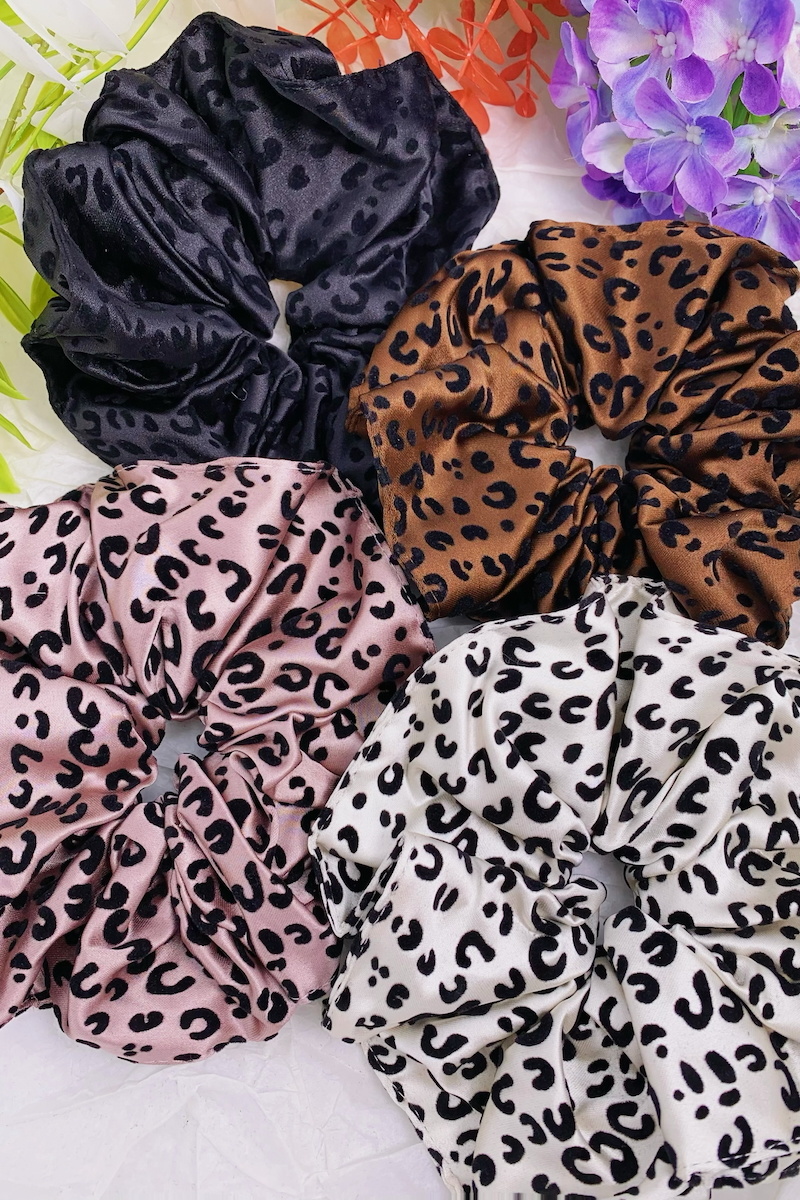 Grossiste ÉLINE L'ATELIER - Chouchou Élastiques motif léopard
