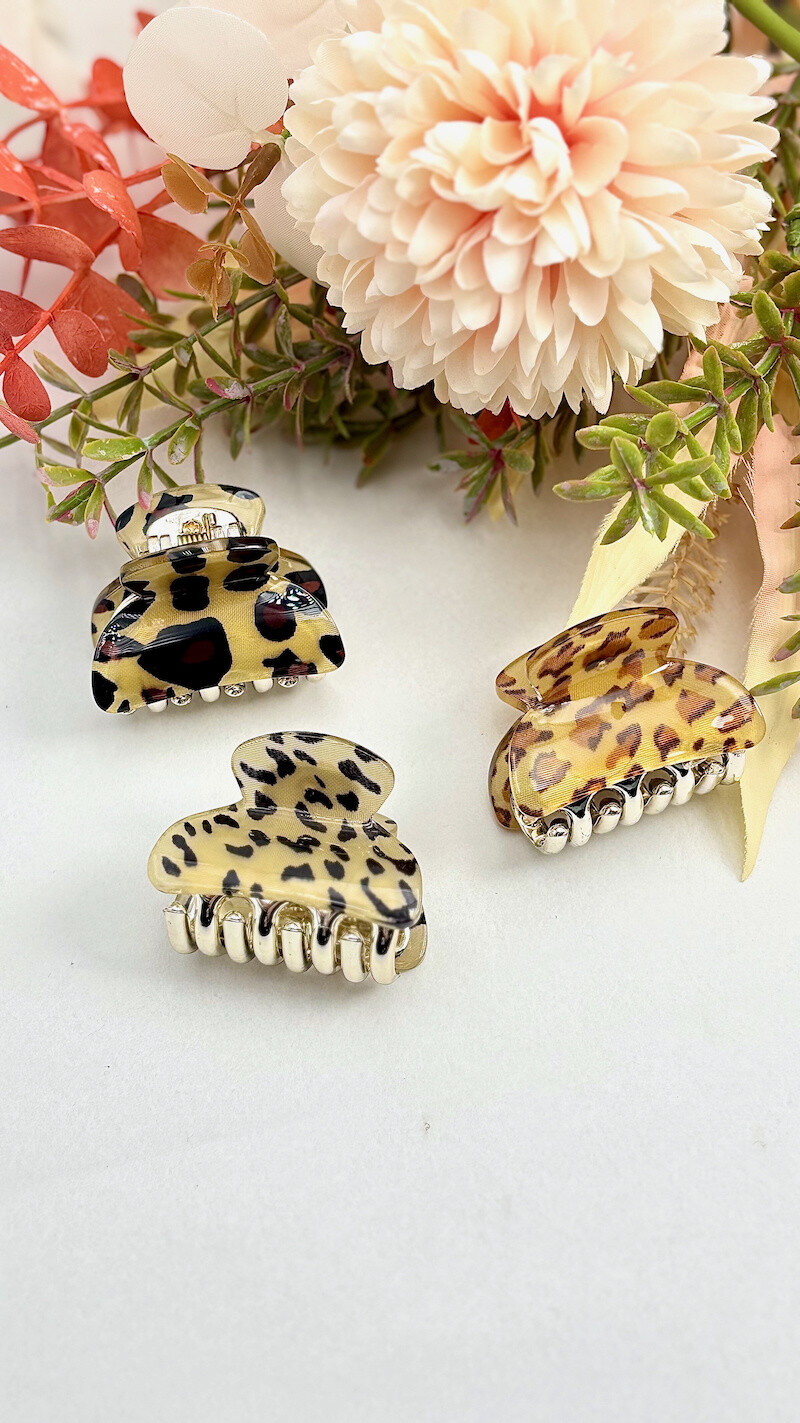 Mayorista ÉLINE L'ATELIER - Mini alicates de cabello de leopardo 3.5 cm