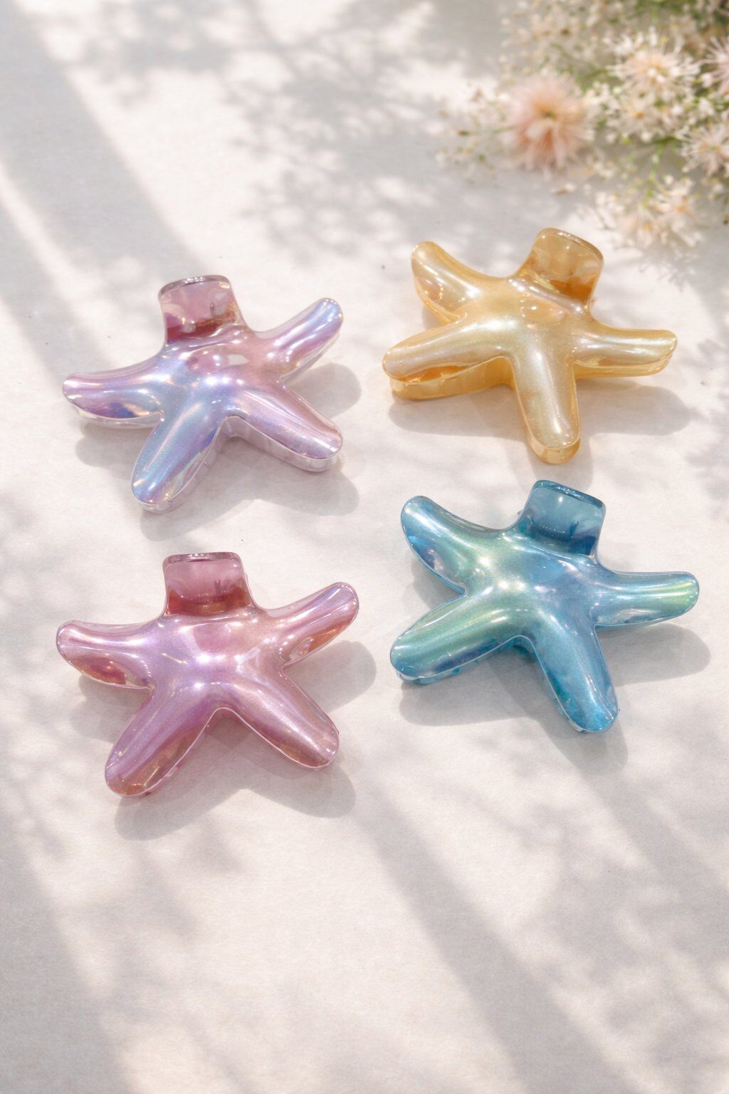 Mayorista ÉLINE L'ATELIER - Pinza para el Cabello Estrella de Mar Efecto Nacarado 9 cm