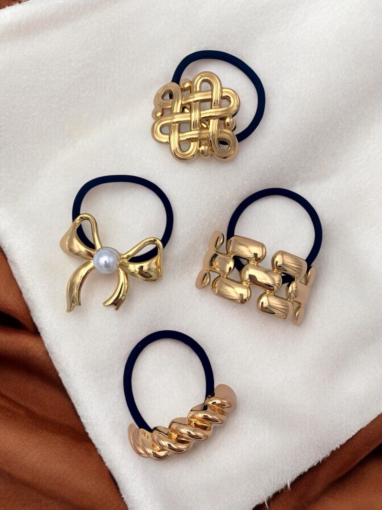 Grossiste ÉLINE L'ATELIER - Set de 4 bijoux de cheveux en métal