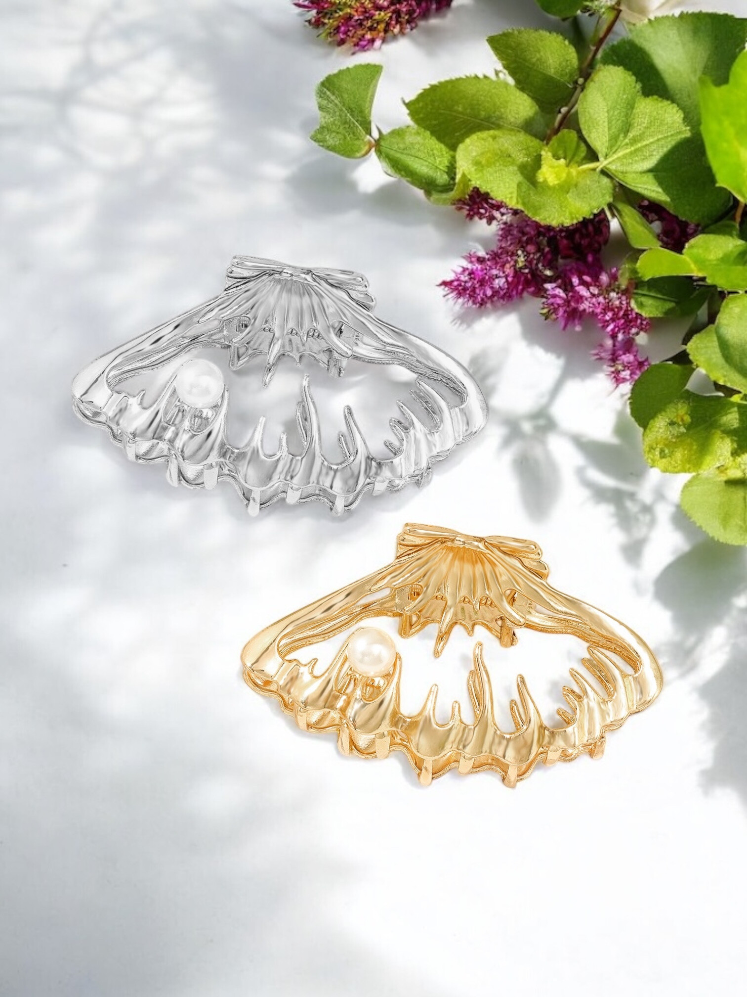 Großhändler ÉLINE L'ATELIER - Metallhaarzange Schale und Perle