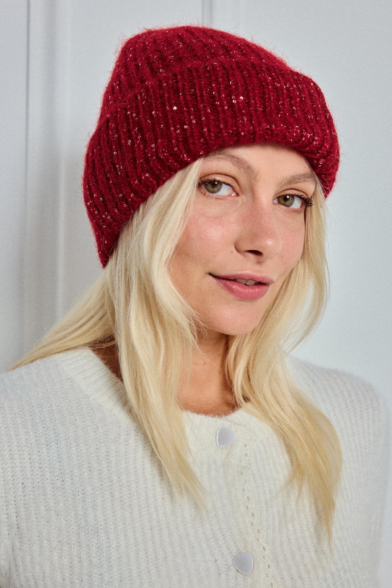 Grossiste ÉLINE L'ATELIER - Bonnet en laine à fil brillant