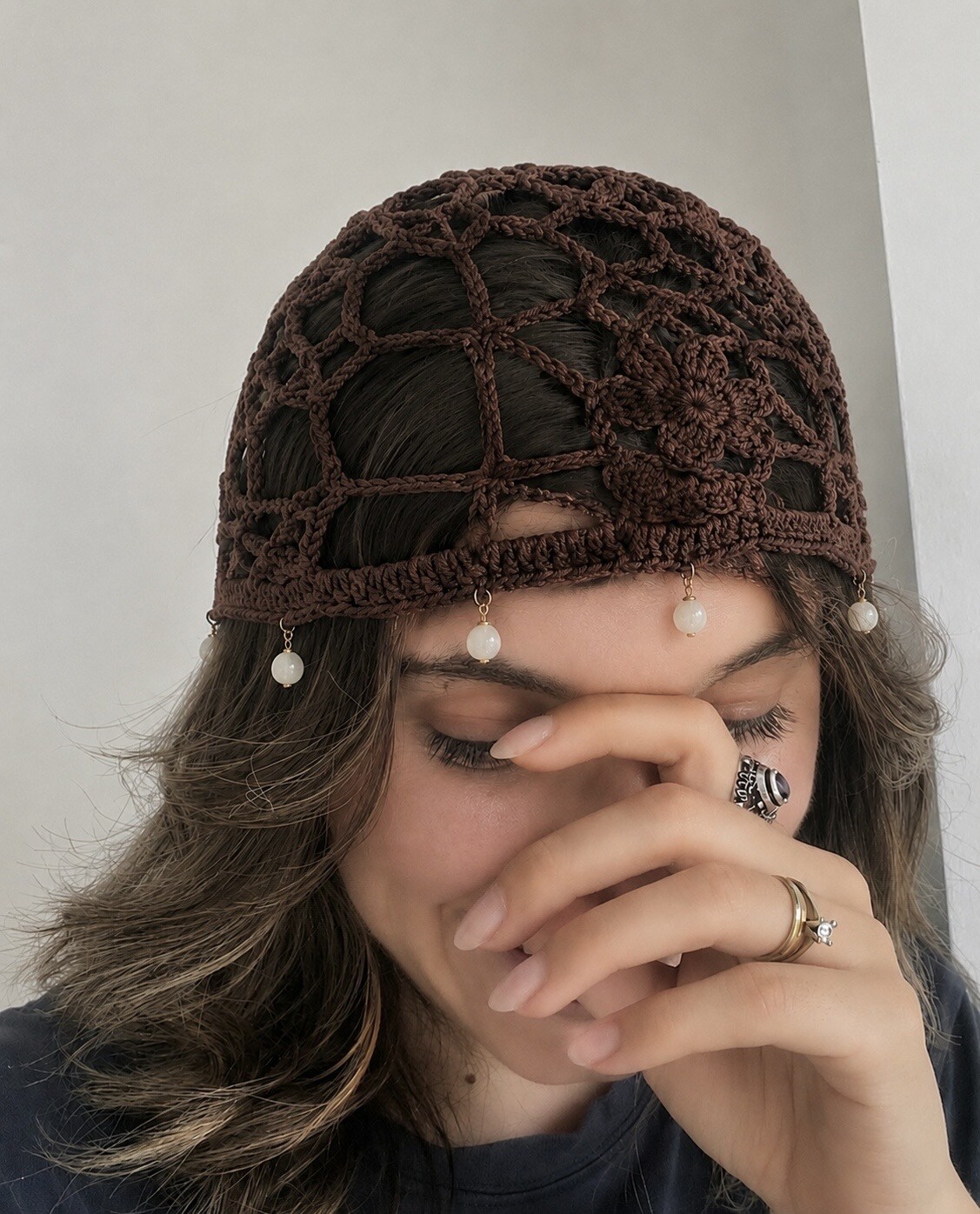 Mayorista ÉLINE L'ATELIER - Gorro de ganchillo de algodón