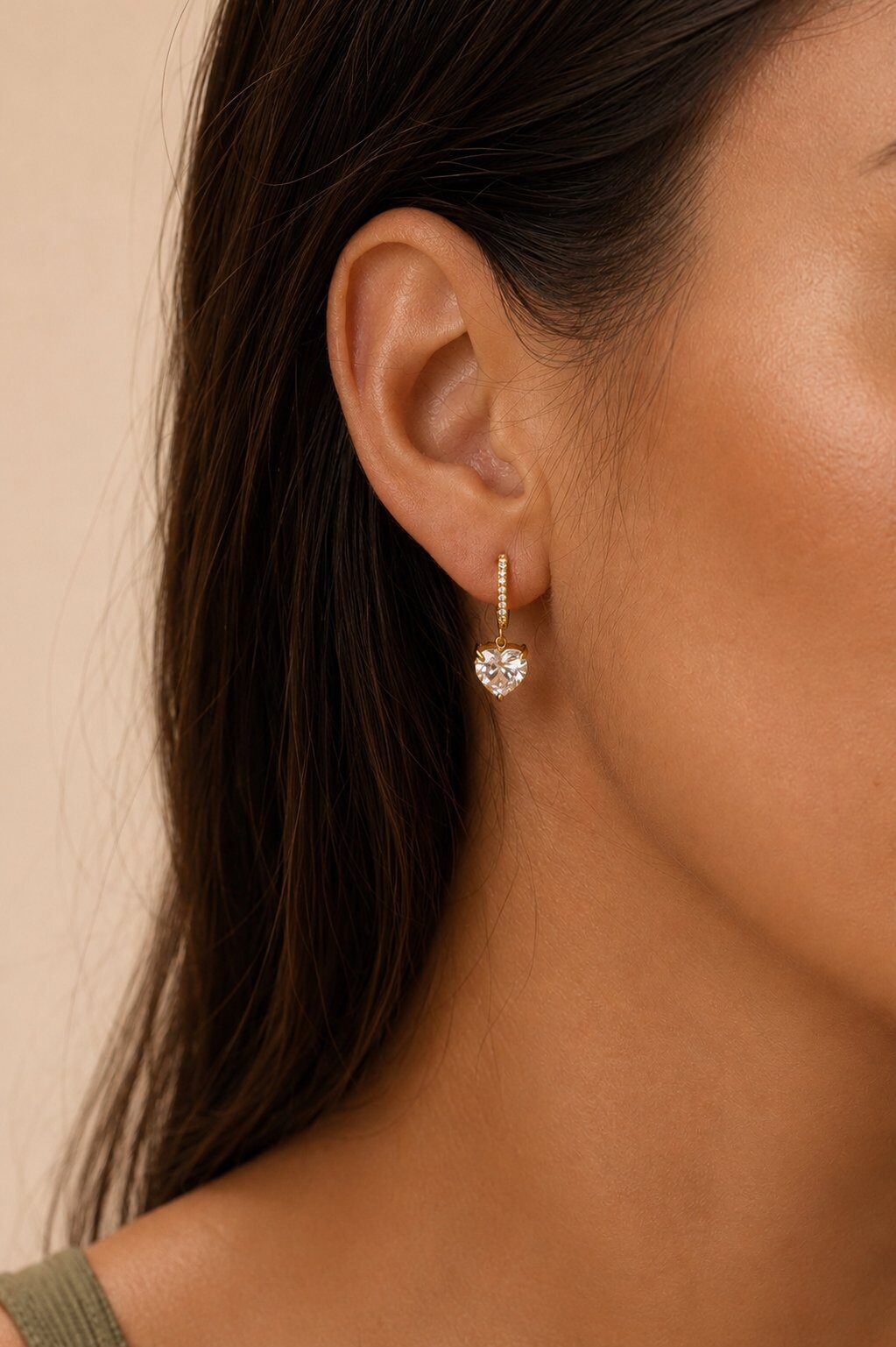 Grossiste ÉLINE L'ATELIER - Boucles d'oreilles pendantes cœur en acier inoxydable