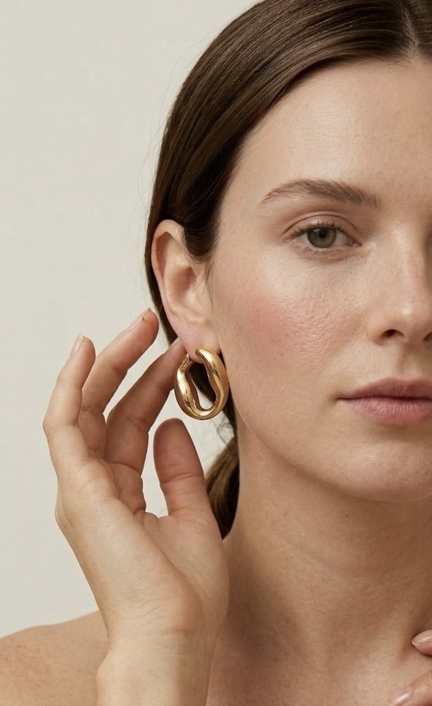 Wholesaler ÉLINE L'ATELIER - Dangling stainless steel earrings
