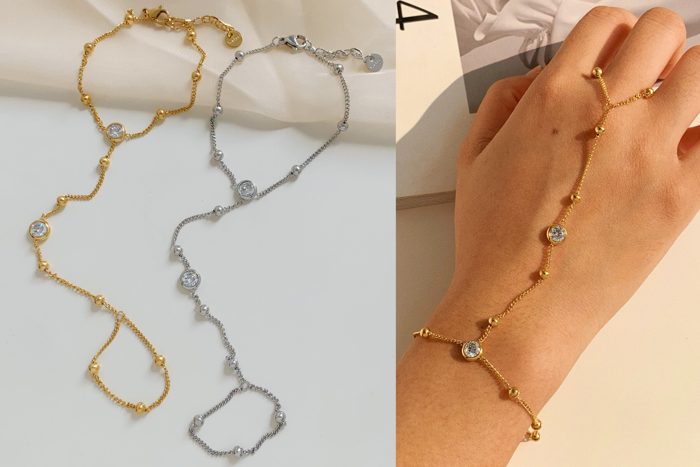 Grossista ÉLINE L'ATELIER - Catena da mano in acciaio inossidabile