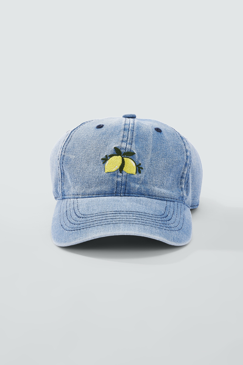 Wholesaler ÉLINE L'ATELIER - Cotton Cap with Lemon Embroidery