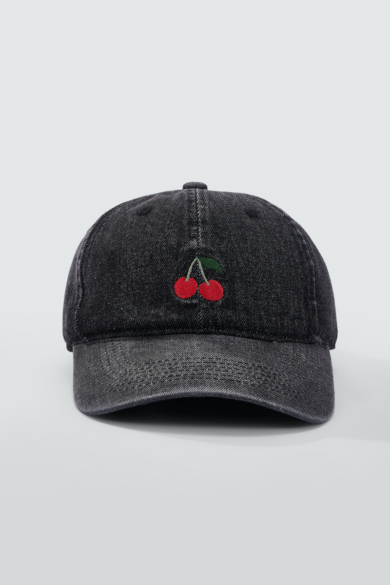 Wholesaler ÉLINE L'ATELIER - Cotton Cap with Cherry Embroidery