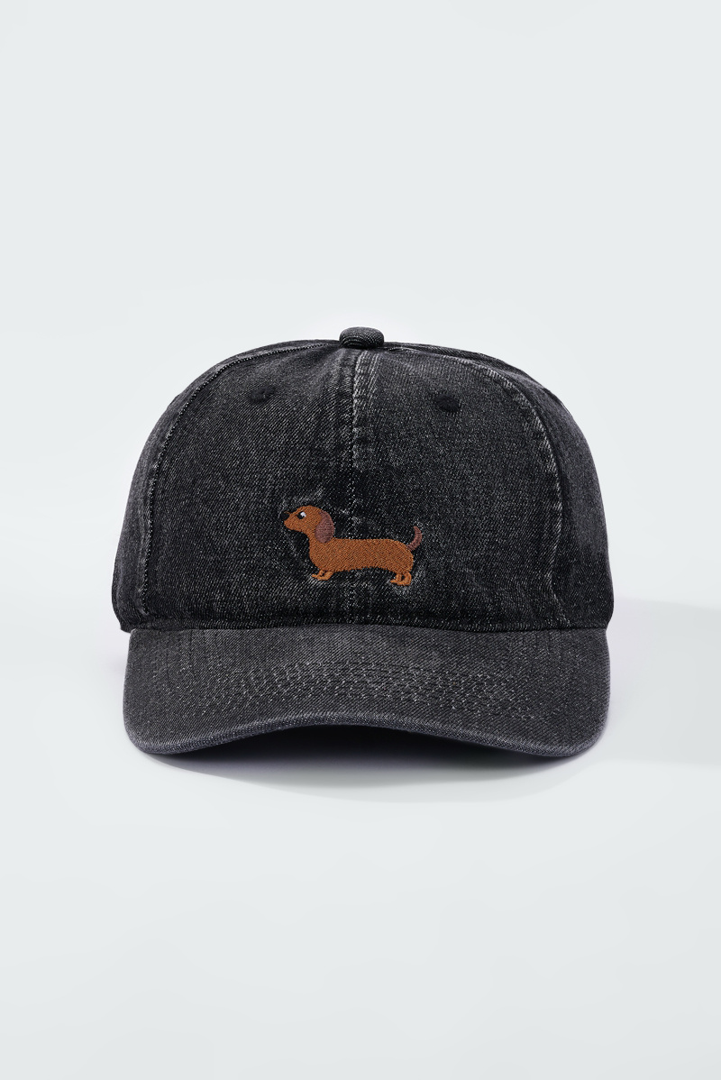Wholesaler ÉLINE L'ATELIER - Cotton Cap with Dog Embroidery