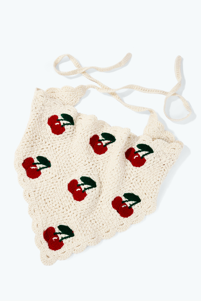 Großhändler ÉLINE L'ATELIER - Gehäkeltes Kirsch-Bandana