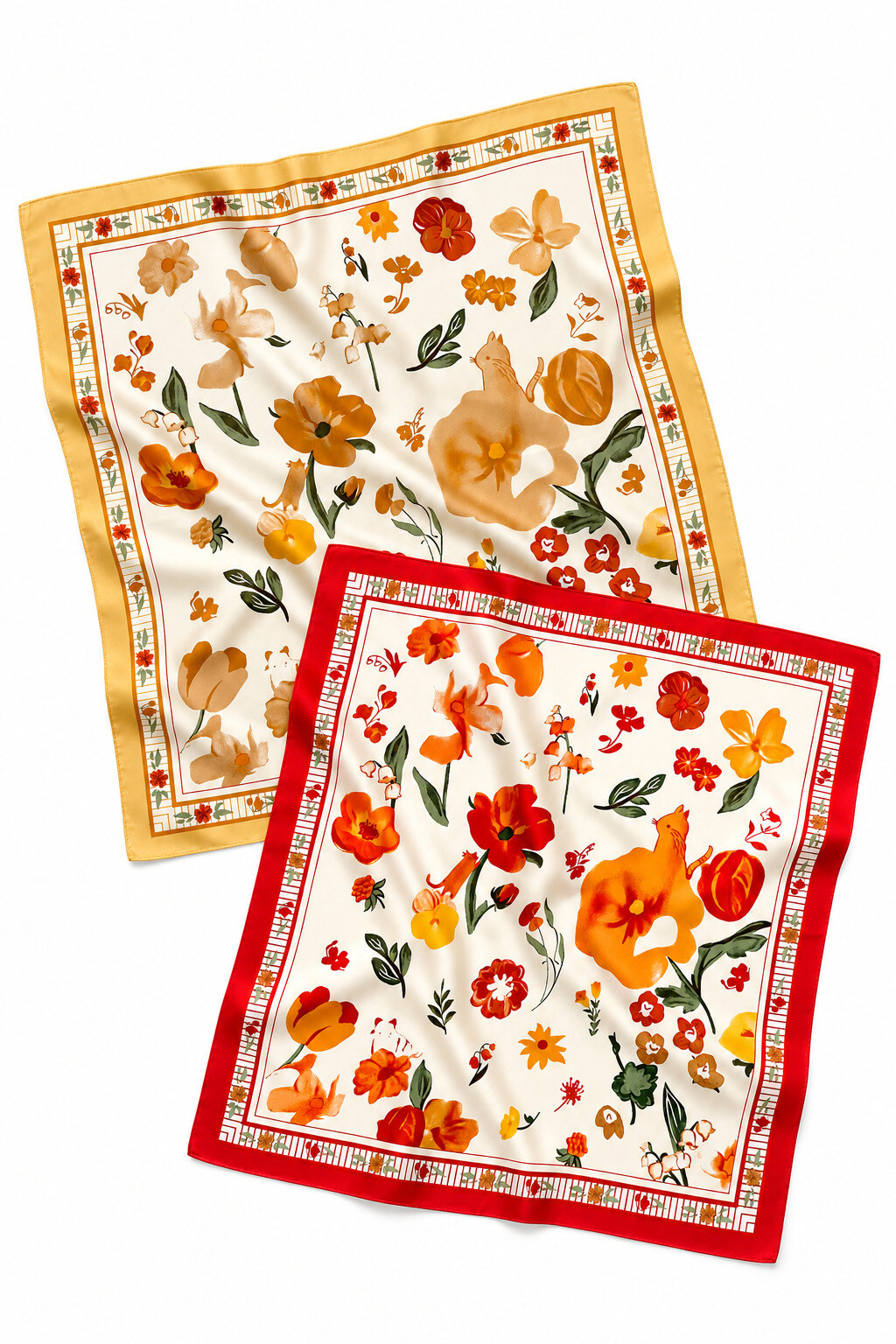 Wholesaler ÉLINE L'ATELIER - Patterned Scarf 70 x 70 cm