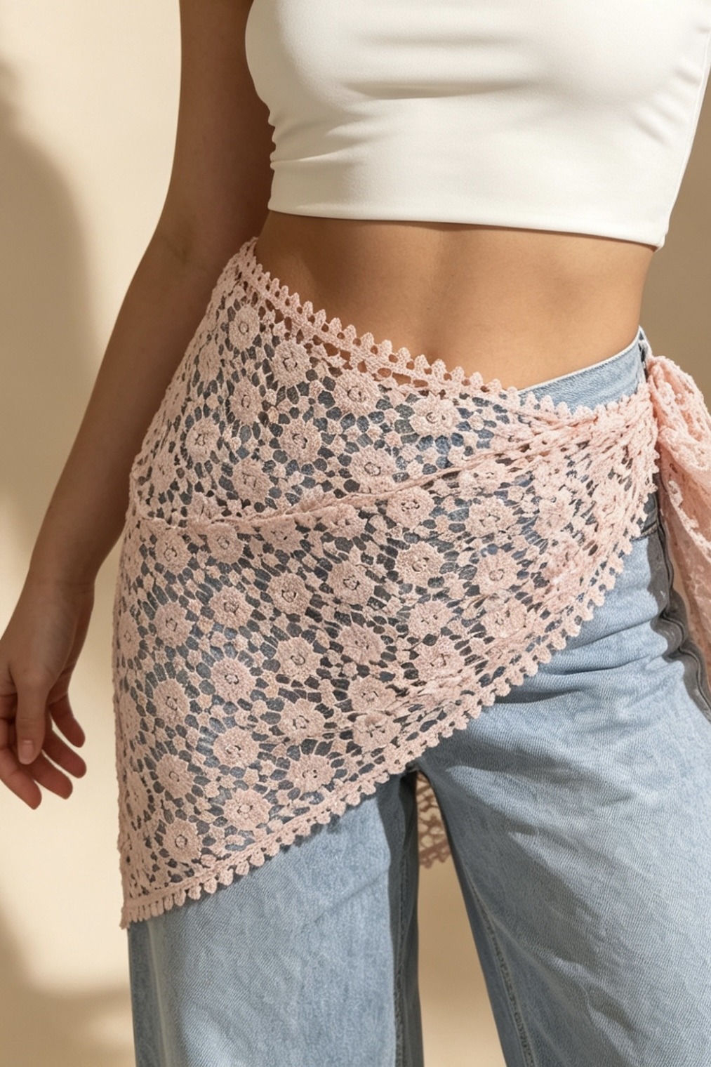 Wholesaler ÉLINE L'ATELIER - Cotton Lace Scarf