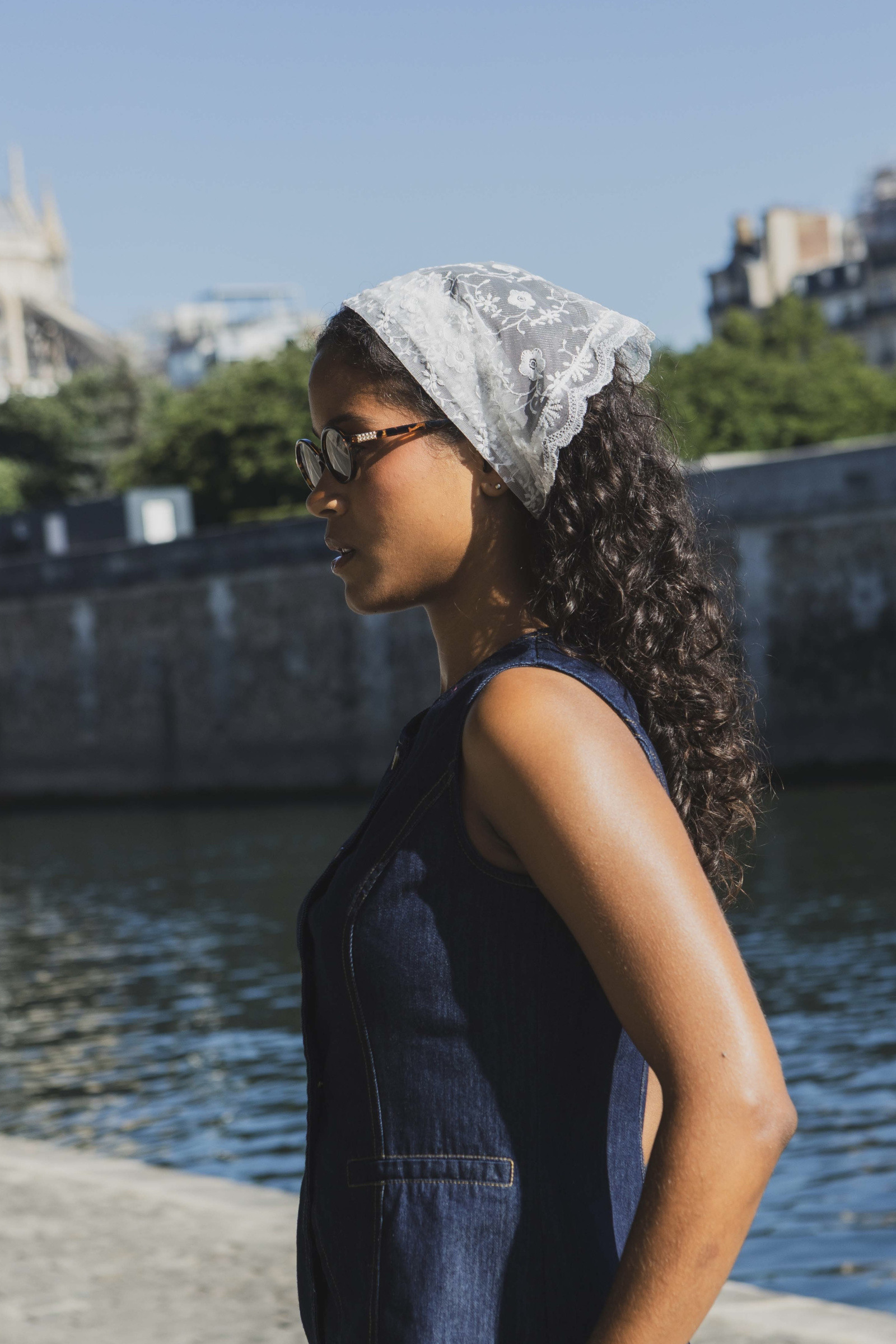 Grossiste ÉLINE L'ATELIER - Foulard dentelle en viscose