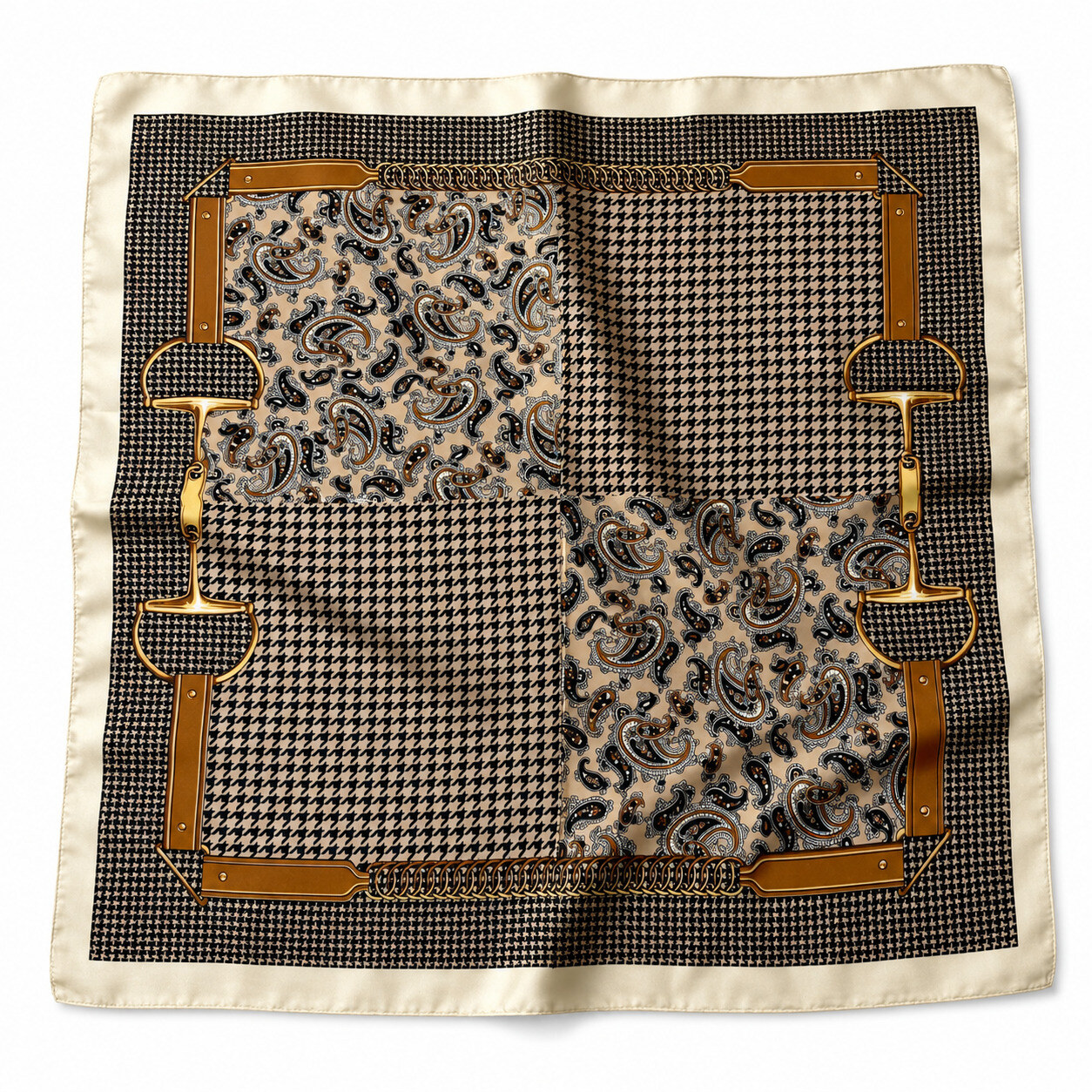 Wholesaler ÉLINE L'ATELIER - Patterned Scarf 70 x 70 cm