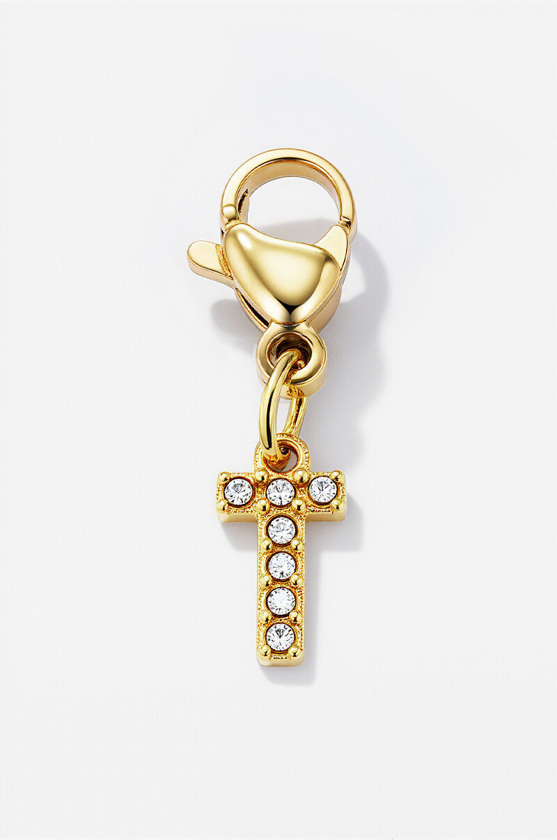 Wholesaler ÉLINE L'ATELIER - Stainless steel charm with rhinestones