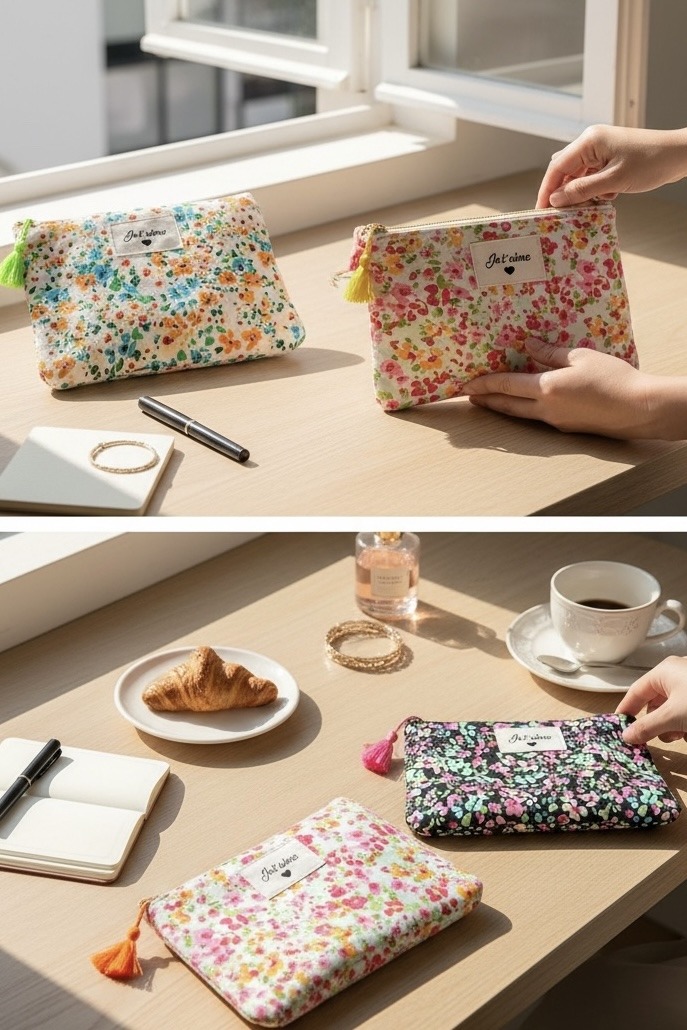 Großhändler ÉLINE L'ATELIER - 20x15cm Make -up -Tasche